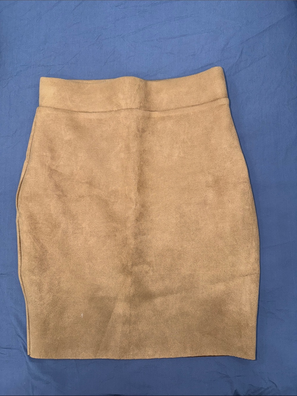 Classic Tan Suede Pencil Skirt